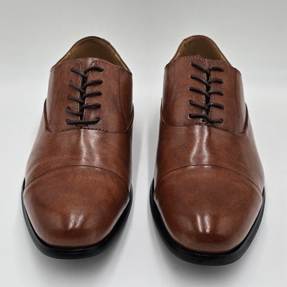 Kenneth Cole Reaction Kylar Oxfords Brown Lace Up Cap Toe Shoe Men's 7W - Picture 2 of 10